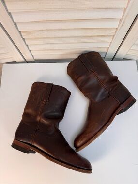 Fry Vintage Leather Enginner Boots Brown Classic American